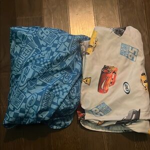 Disney Cars Themed Toddler Bed Fitted Sheet and Top Sheet